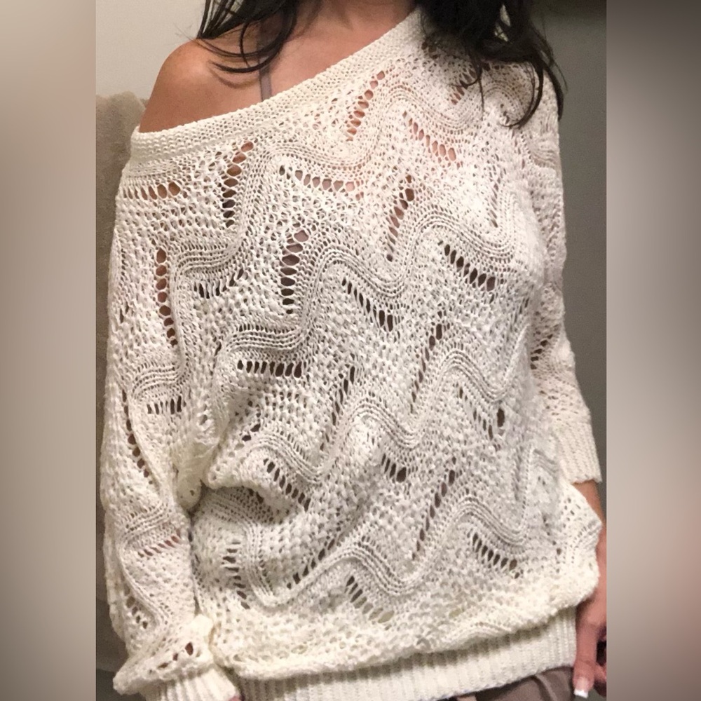 Lilly Pulitzer Larissa white crochet sweater